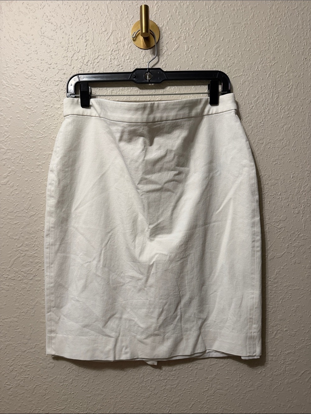 J. Crew No. 2 White Cotton Blend Pencil Skirt